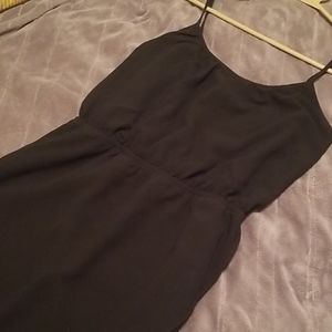 The limited black maxi dress high lo skirt XS